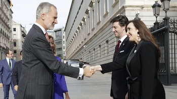 Victoria Villarruel viajó a Madrid junto a senadores para asistir a un acto del rey Felipe VI