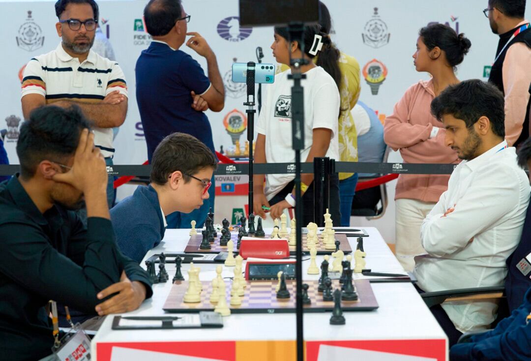 Faustino Oro le empató al gran maestro indio Santosh Vidit (Federación Internacional de Ajedrez (FIDE))