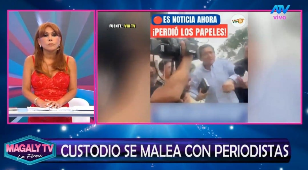 Magaly Medina arremete contra Óscar Custodio tras verlo nuevamente detrás de La Bella Luz: “Ni siquiera se esconde”. Captura: Magaly TV La Firme.