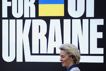 European Commission President Ursula von der Leyen arrives to take part in a global event titled 'Stand Up For Ukraine' at the Palace on the Isle in Royal Lazienki Park in Warsaw, Poland, April 9, 2022. REUTERS/Kacper Pempel