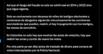 Gustavo Petro enfatizó que, en Colombia,