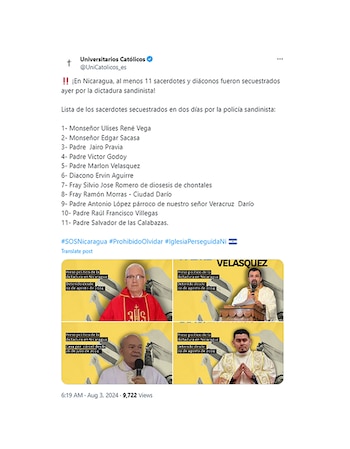 El mensaje de Universitarios Católicos