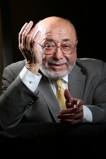 FILE — Eddie Palmieri, a jazz pianist, at his home in Weehawken, N.J., Dec. 3, 2012. Palmieri, a pianist, composer and bandleader whose contributions to Afro-Caribbean music helped usher in the golden age of salsa in New York City, and whose far-reaching career established him as one of the great musical masterminds of the 20th century — not to mention one of its fieriest performers — died on Wednesday, Aug. 6, 2025, at his home in Hackensack, N.J. He was 88. (Chester Higgins Jr./The New York Times)
