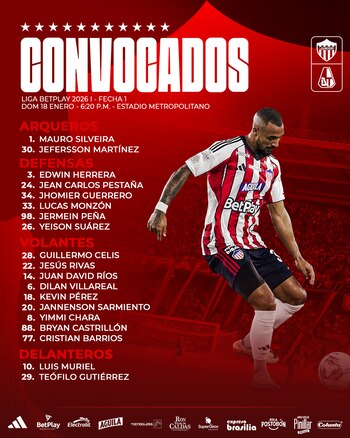 Convocados del Junior FC para