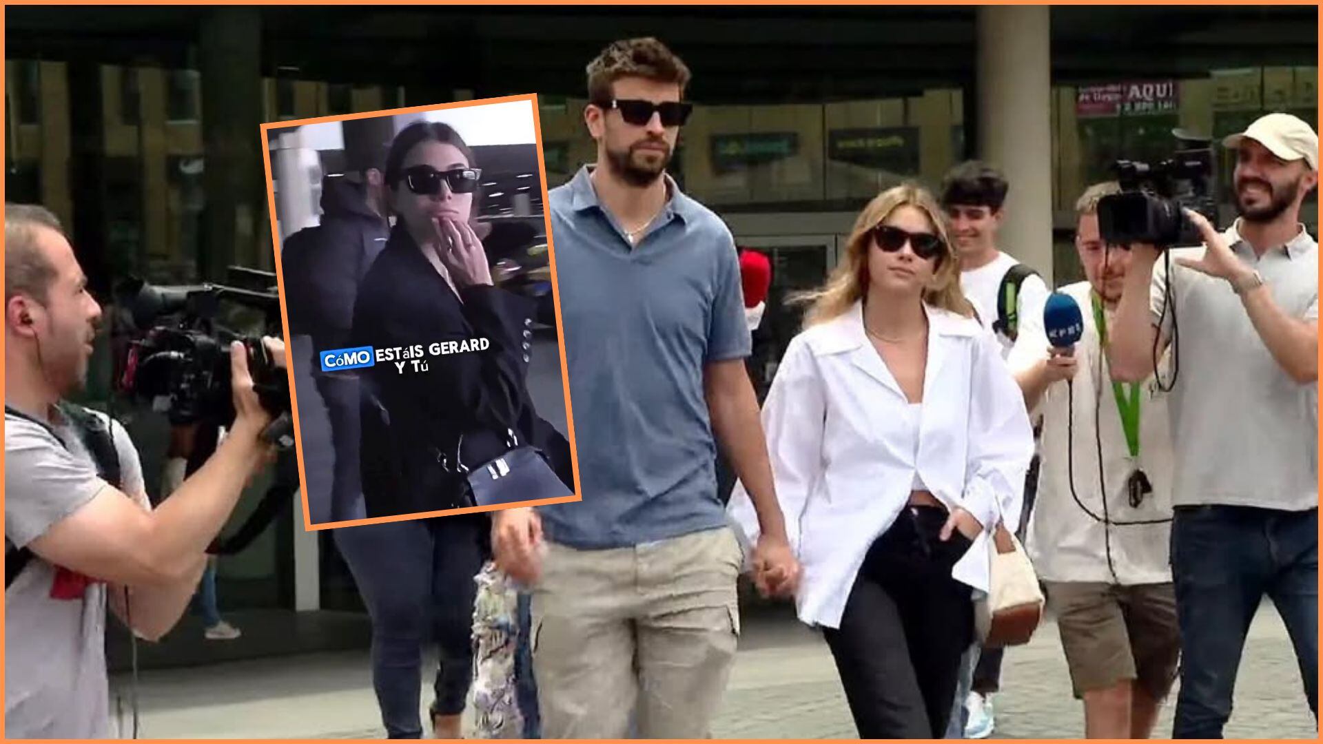 Clara Chía fue vista en aeropuerto con misterioso hombre que no era Gerard Piqué - crédito @clara_chia_martiii y @adri_toval/Instagram