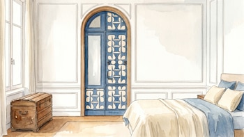 Puertas corredizas, colores intensos y vidrio esmerilado: cómo transformar una habitación pequeña con un solo cambio