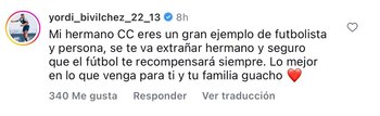 Yordi Vílchez y su mensaje