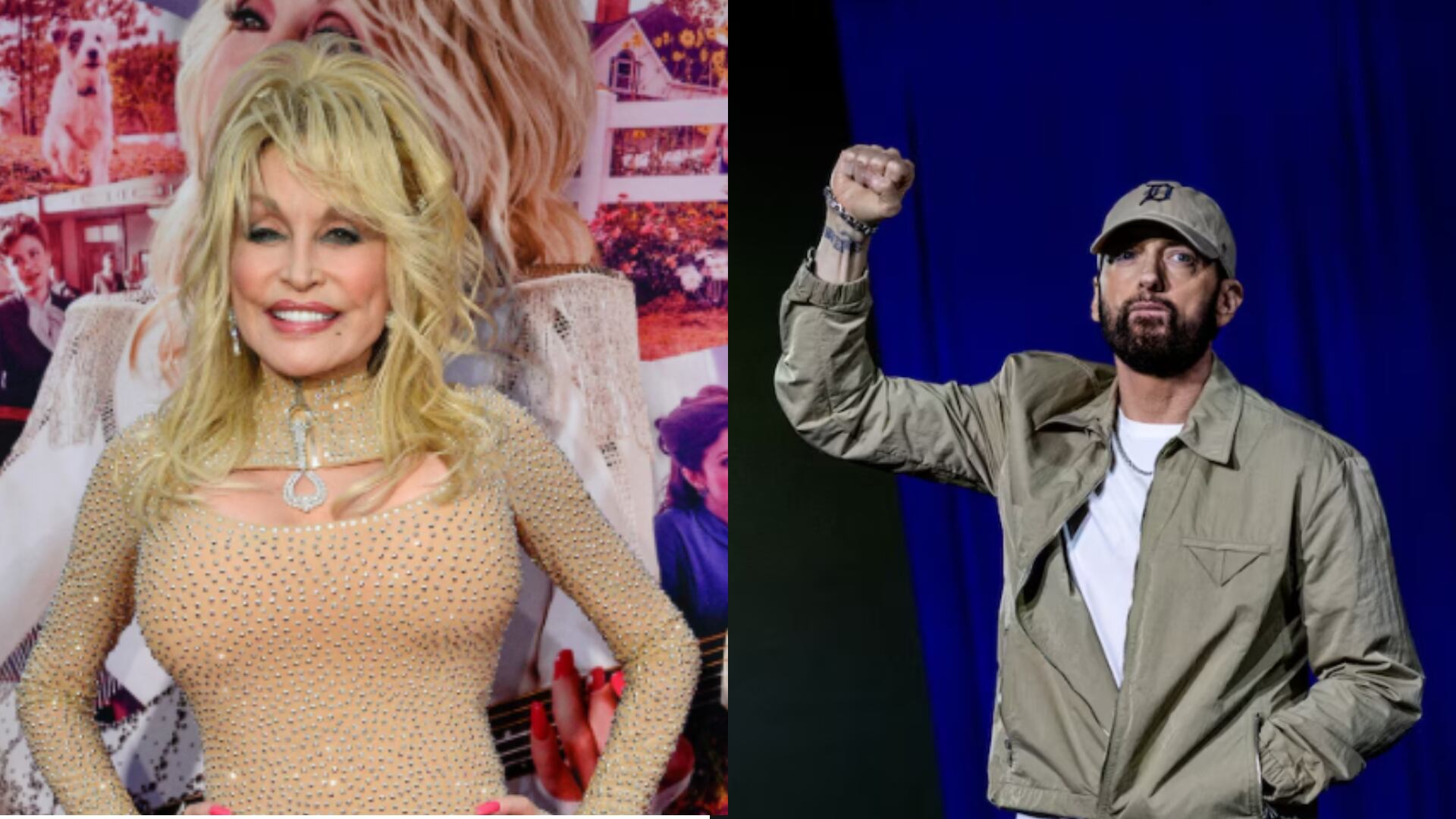 Eminem despidió a Dolly Parton con un homenaje en el que compartió la carta que la cantante le envió tras su ingreso al Salón de la Fama del Rock & Roll en 2022 (Composición Fotográfica)