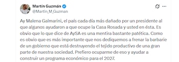 La respuesta de Martín Guzmán