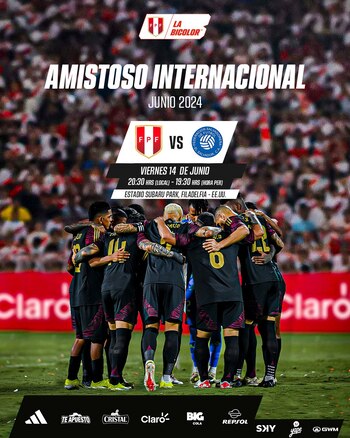 Perú confirmó amistoso con El