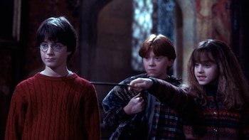 Harry (Daniel Radcliffe), Ron (Rupert