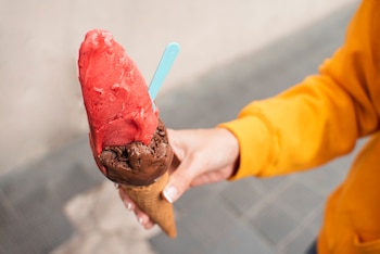 Primer plano de un helado (Magnific)