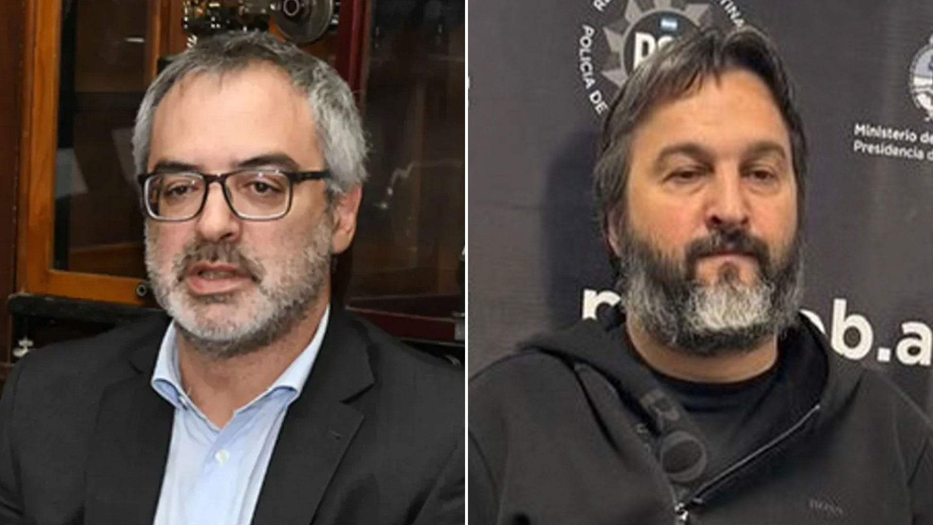 El juez de la causa Ernesto Kreplak y el principal imputado, Ariel García Furfaro