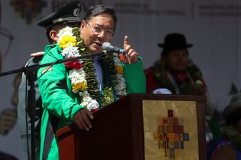 El presidente boliviano, Luis Arce,