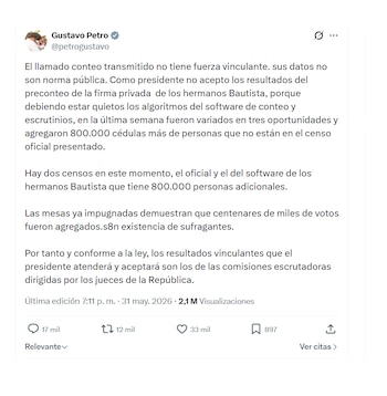 Gustavo Petro desconoció resultados de la primera vuelta