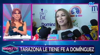 Magaly Medina responde a Karla Tarazona tras defender a Cristian Domínguez: "Es bien difícil que cambie". Captura: Magaly TV La Firme.