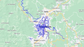 Mapa de los Corredores Verdes