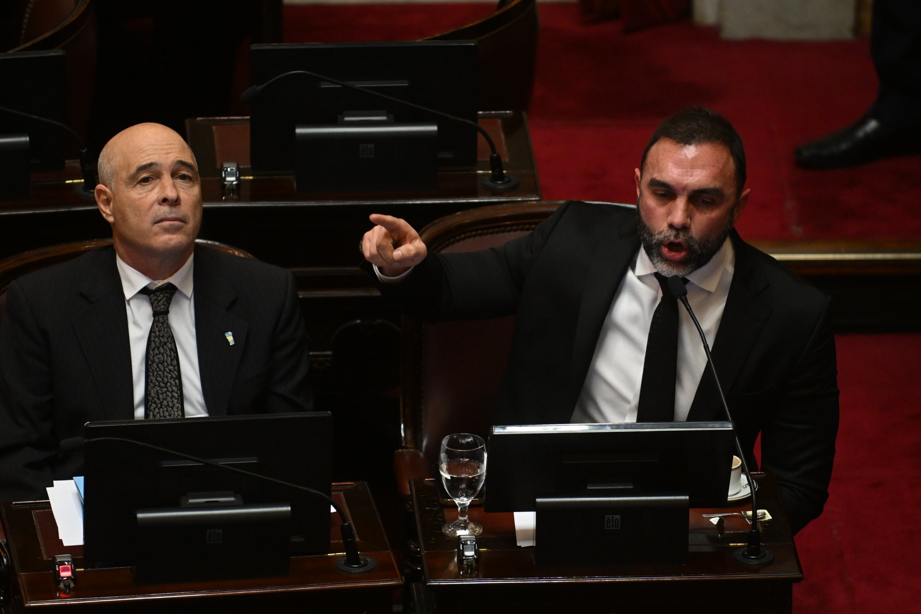 El titular del bloque de La Libertad Avanza en el Senado, Ezequiel Atauche (Maximiliano Luna)