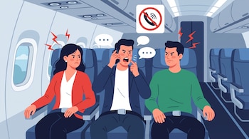 Las aerolíneas de Estados Unidos ya prohíben las llamadas telefónicas y videoconferencias, aunque los auxiliares de vuelo deben recordarlo a los pasajeros.