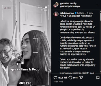 Muñoz compartió el video desde su cuenta de Instagram y provocó una reacción de decenas de usuarios en contra - crédito @gabrielaa.muo/IG