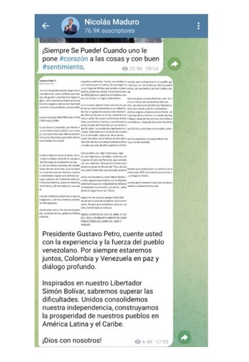 Con este mensaje, el dictador