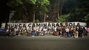 Militantes y seguidores de Cristina,