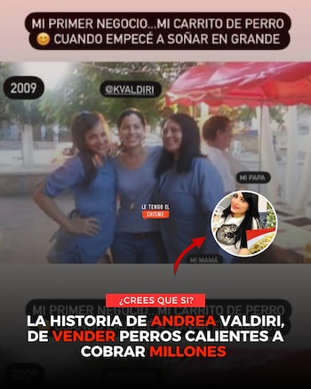 Andrea Valdiri recordó en redes sociales su época vendiendo perros calientes y arepas en las calles de Barranquilla - crédito @letengoelchisme/ Instagram
