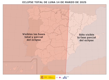 Zonas de visión del eclipse