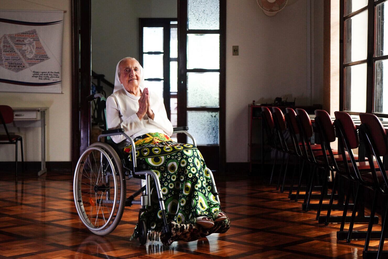 La hermana Inah Canabarro, en Porto Alegre, Brasil, el 16 de febrero del 2024 (Carlos Macedo/LongeviQuest, via AP)