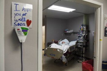 Un paciente con coronavirus internado