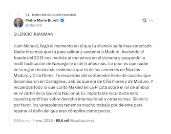 Con este mensaje en X,