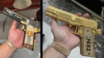Armas alusivas a Carlitos Rugrats. Crédito: DOJ