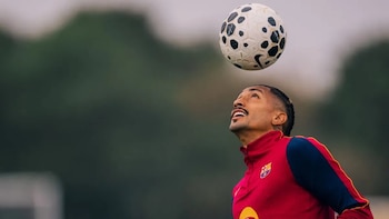Raphinha se entrena con el FC Barcelona la víspera del amistoso contra el Birmingham City