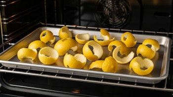 Poner cáscara de limón en