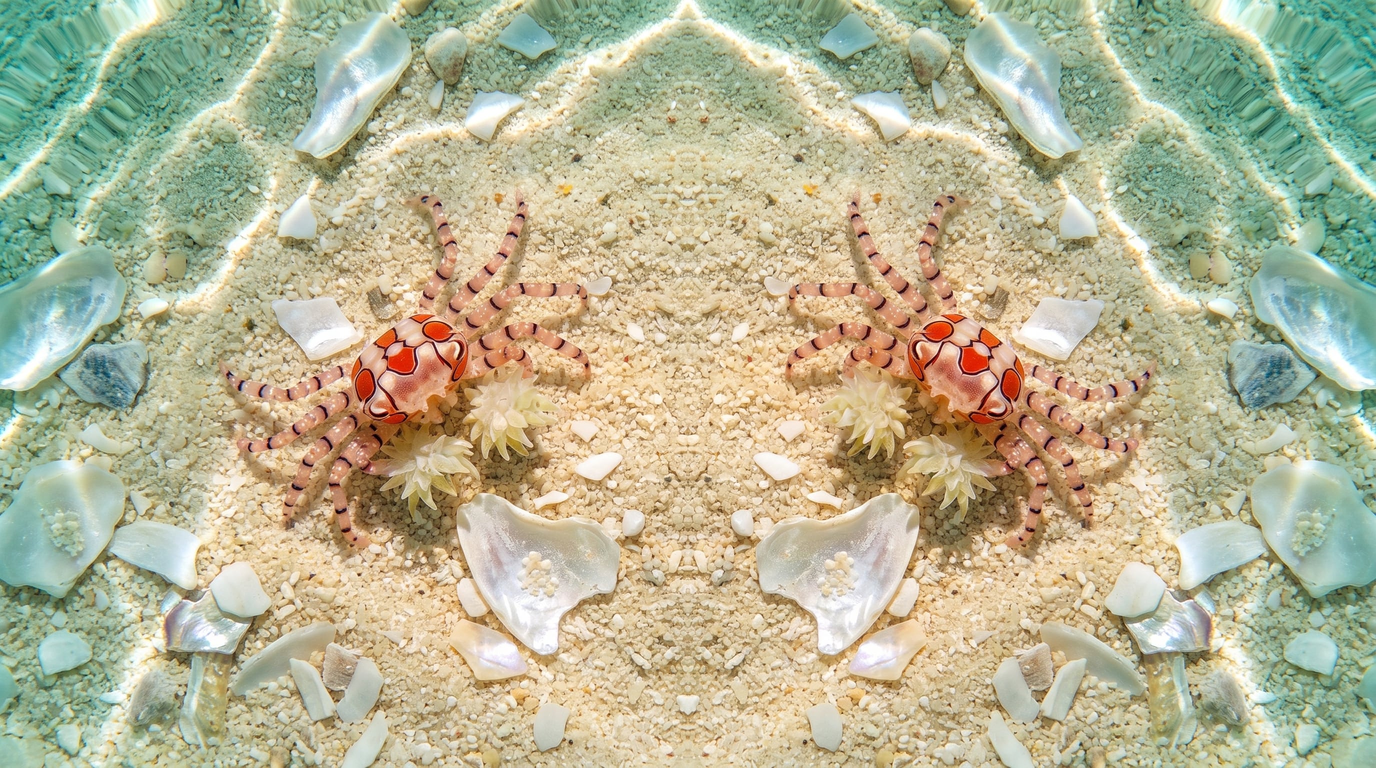 Lybia tessellata es un omnívoro oportunista que consume pequeños organismos, restos orgánicos y partículas capturadas por las anémonas marinas (Imagen Ilustrativa Infobae)
