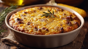 Pastel de elote con carne,
