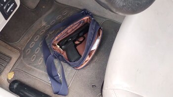 El arma estaba en una