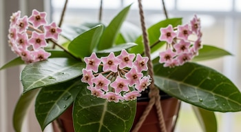 Planta hoya florecida (Imagen Ilustrativa