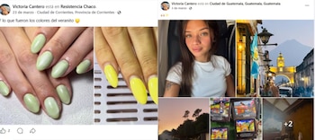 Las publicaciones que hacía Victoria Cantero en sus redes (Foto: nuevodiarioweb)