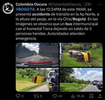 Accidente de bus en la