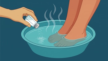 Para qué sirve lavarse los pies con agua caliente y sal
