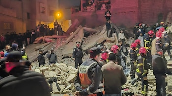 Un derrumbe en dos edificios