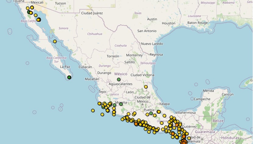 Reporte vespertino de sismos 14 de agosto del 2026. (Servicio Sismológico Nacional)
