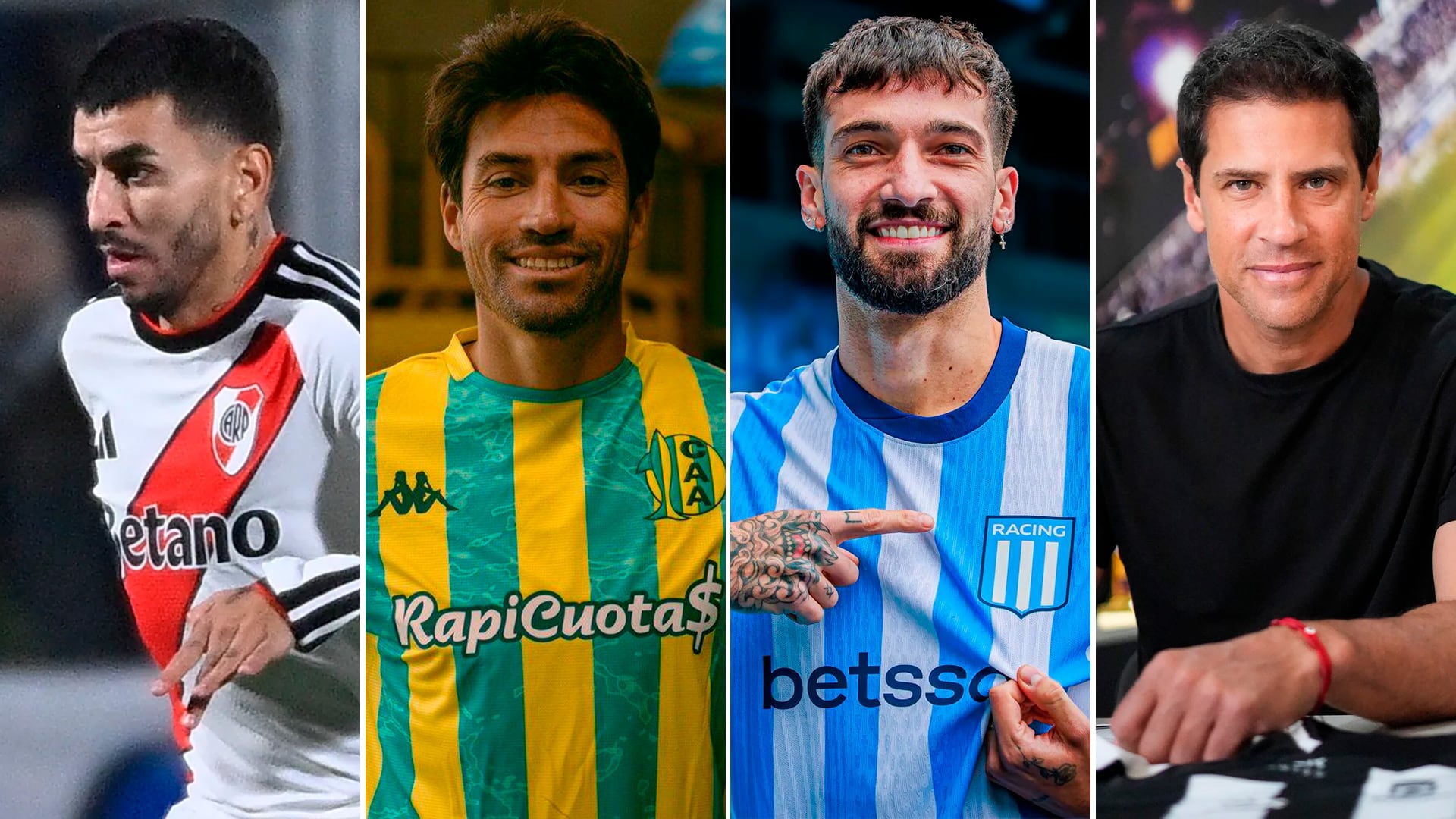 De izquierda a derecha: Ángel Correa, Nicolás Gaitán, Lautaro Díaz y Sebastián Domínguez