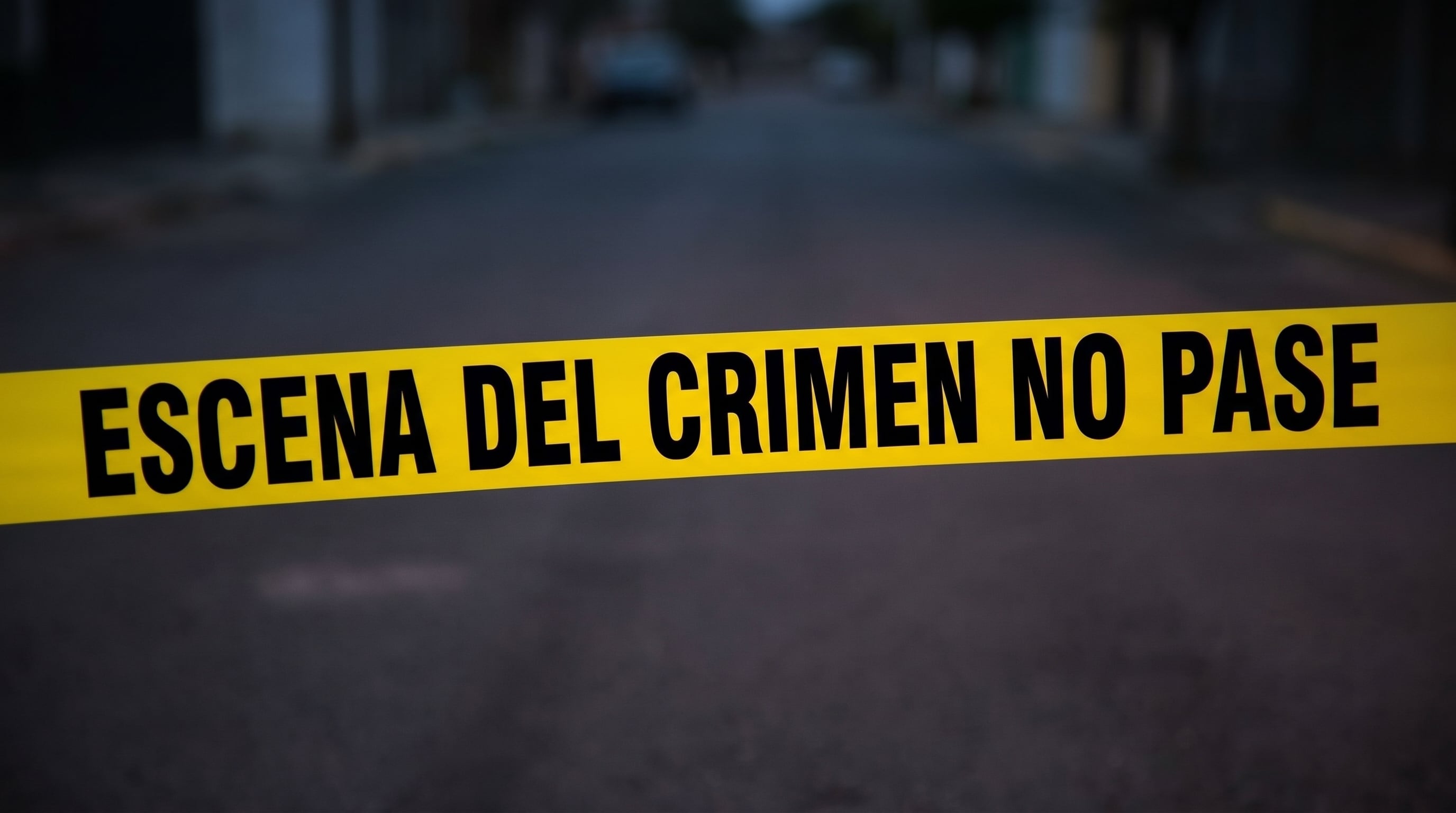 Una cinta amarilla con la inscripción