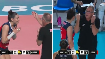 La fuerte discusión entre Aixa Vigil y su técnico Guilherme Schmitz en Universitario vs San Martín por Liga Peruana de Vóley