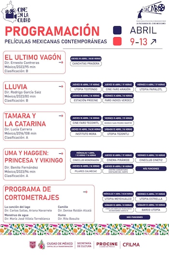 Esta es la programación prevista