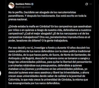El presidente respondió a Abelardo