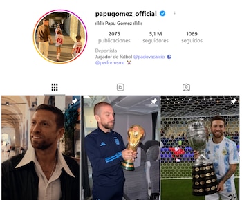 Las tres publicaciones fijadas del Papu Gómez en Instagram