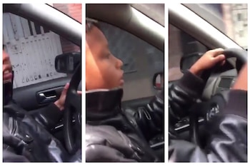 El niño no solo manejaba